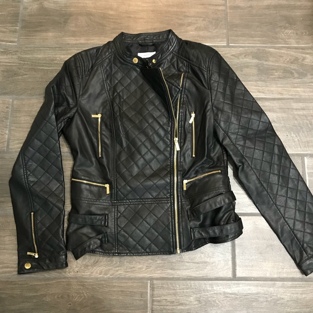 Calvin Klein faux leather jacket